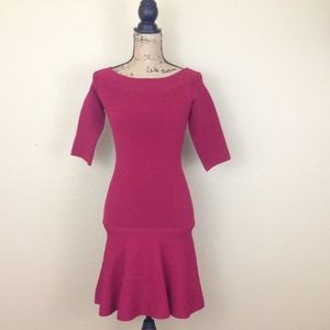 BB Dakota Red Sweater Bodycon Midi Dress